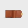 Small Flap Wallet Triomphe in Textile and Calfskin Small Flap Wallet Triomphe in Textile and Calfskin