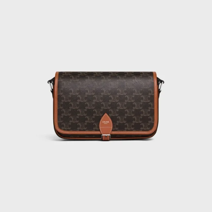 Small Folco Messenger in Triomphe Canvas and Calfskin