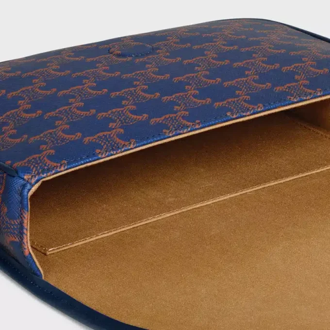 Small Folco Messenger in Triomphe Canvas and Calfskin