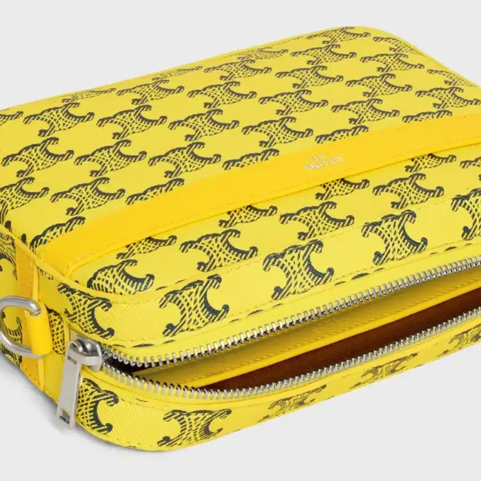 Small Messenger Bag in Triomphe Canvas and Calfskin