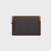 Small Pouch with Strap Cuir Triomphe in Triomphe Canvas and Calfskin