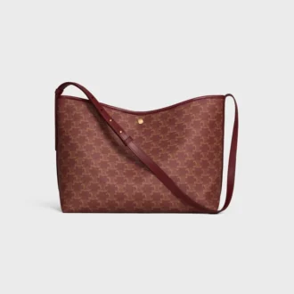 Soft Shopper Bag in Triomphe Canvas and Calfskin Soft Shopper Bag in Triomphe Canvas and Calfskin