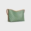 Soft Shopper Bag in Triomphe Canvas and Calfskin