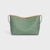 Soft Shopper Bag in Triomphe Canvas and Calfskin