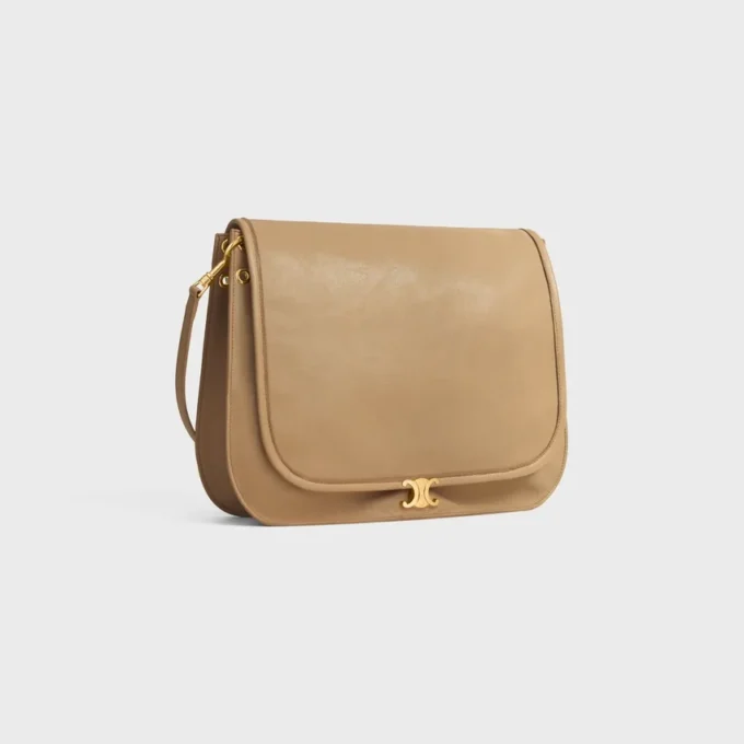 Soft Triomphe Besace  in Supple Shiny Lambskin