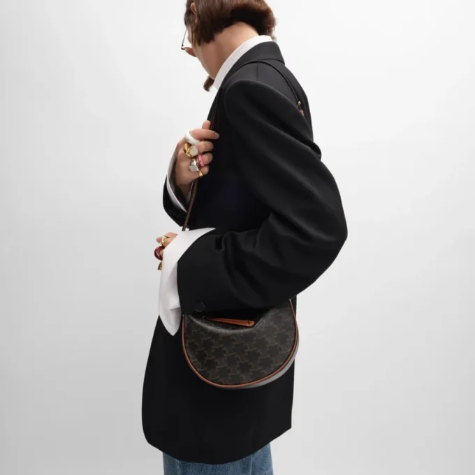 Teen Celine Lulu in Triomphe Canvas and Calfskin