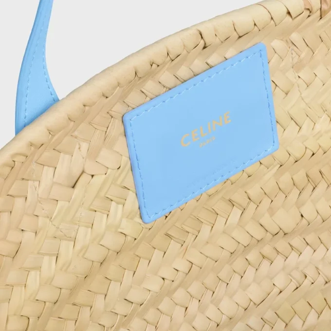Teen Triomphe Panier in Palm Leaves and Calfskin