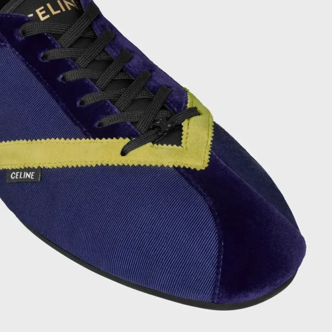 The Flat Sneaker in Gros Grain, Velvet, Suede Calfskin and Lambskin