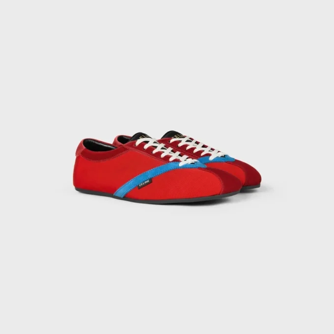 The Flat Sneaker in Gros Grain, Velvet, Suede Goatskin and Lambskin