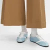 The Flat Sneaker in Gros Grain, Velvet, Suede Goatskin and Lambskin
