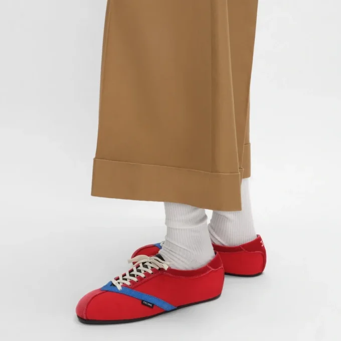 The Flat Sneaker in Gros Grain, Velvet, Suede Goatskin and Lambskin