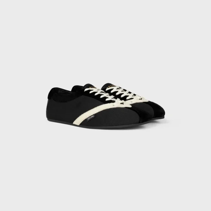 The Flat Sneaker in Gros Grain, Velvet, Suede Calfskin and Lambskin