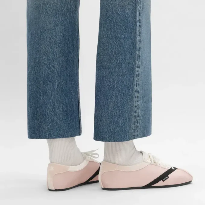 The Flat Sneaker in Gros Grain, Velvet, Suede Goatskin and Lambskin
