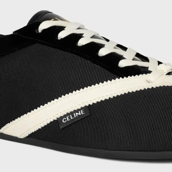 The Flat Sneaker in Gros Grain, Velvet, Suede Calfskin and Lambskin