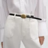 Thin Plate Belt 13Mm in Taurillon Leather Thin Plate Belt 13Mm in Taurillon Leather