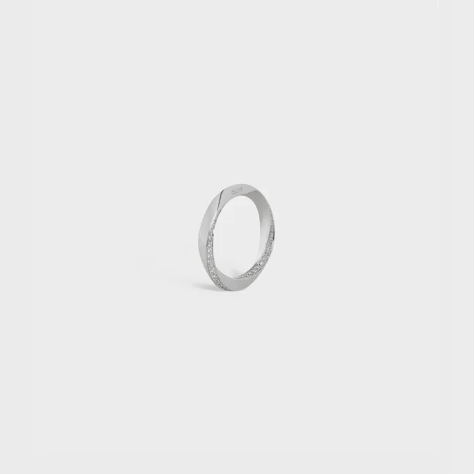 Torsion Ring in White Gold and Diamonds Torsion Ring in White Gold and Diamonds