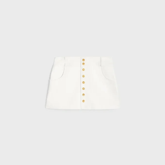 Trapeze Mini Skirt in Cotton Twill Trapeze Mini Skirt in Cotton Twill