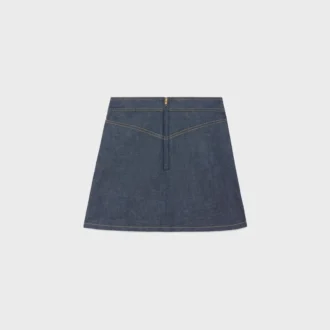 Trapeze Mini Skirt in Raw Wash Denim