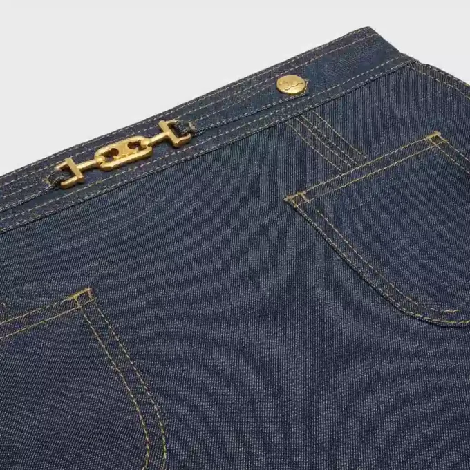 Trapeze Mini Skirt in Raw Wash Denim Trapeze Mini Skirt in Raw Wash Denim