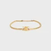 Triomphe Articulated Bracelet in Brass with Gold Finish