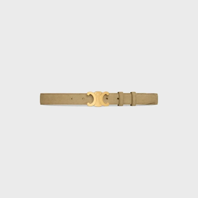 Triomphe Belt 25Mm in Suede Calfskin Triomphe Belt 25Mm in Suede Calfskin