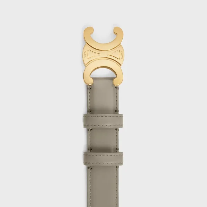 Triomphe Belt 25Mm in Taurillon Leather