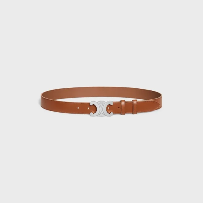 Triomphe Belt 30Mm in Vintage Calfskin