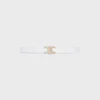 Triomphe Buckle in Brass with Strass & Reversible Strap 25Mm in Smooth and Grained Calfskin