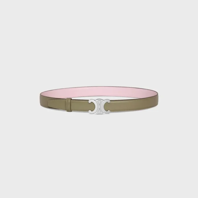 Triomphe Buckle in Metal & Reversible Strap 25Mm in Taurillon
