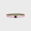 Triomphe Buckle in Metal & Reversible Strap 25Mm in Taurillon