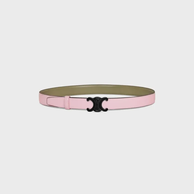Triomphe Buckle in Metal & Reversible Strap 25Mm in Taurillon