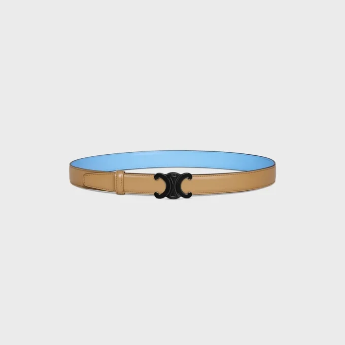Triomphe Buckle in Metal & Reversible Strap 25Mm in Taurillon