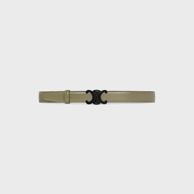Triomphe Buckle in Metal & Reversible Strap 25Mm in Taurillon