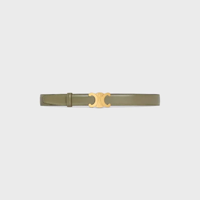Triomphe Buckle in Metal & Reversible Strap 25Mm in Taurillon
