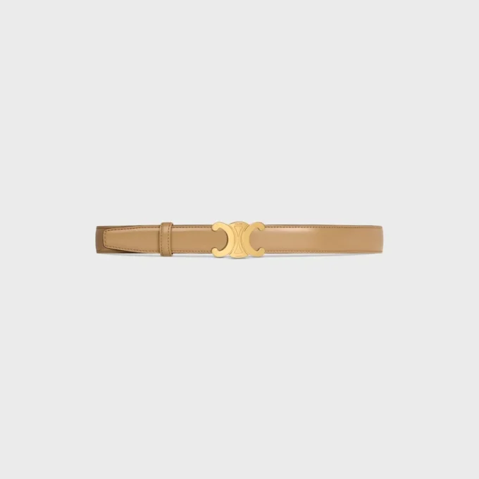 Triomphe Buckle in Metal & Reversible Strap 25Mm in Taurillon