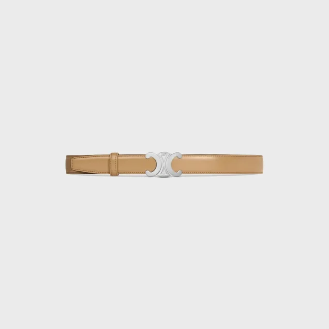 Triomphe Buckle in Metal & Reversible Strap 25Mm in Taurillon