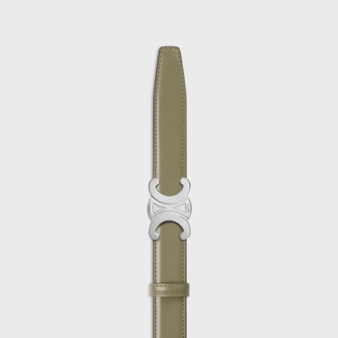 Triomphe Buckle in Metal & Reversible Strap 25Mm in Taurillon