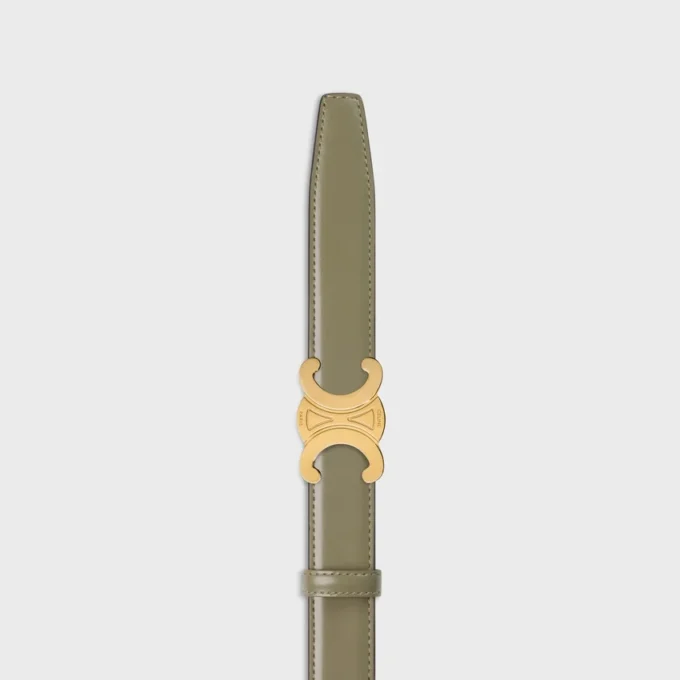 Triomphe Buckle in Metal & Reversible Strap 25Mm in Taurillon