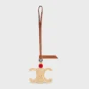 Triomphe Charm in Raffia and Natural Calfskin Triomphe Charm in Raffia and Natural Calfskin