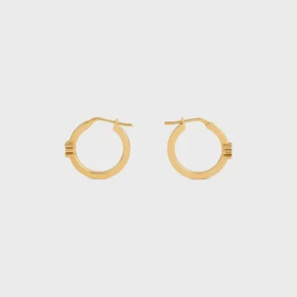 Triomphe Hoops in Enamel and Brass with Gold Finish Triomphe Hoops in Enamel and Brass with Gold Finish