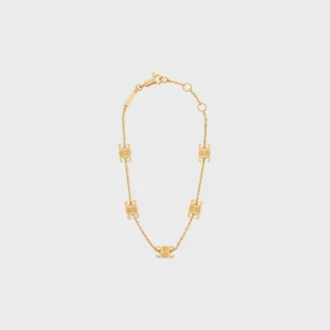 Triomphe Mini Triomphe Bracelet in Brass with Gold Finish Triomphe Mini Triomphe Bracelet in Brass with Gold Finish