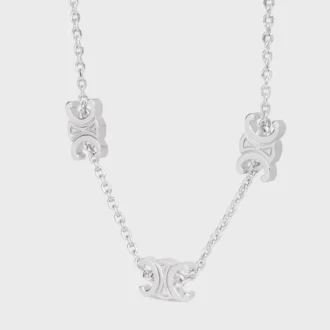 Triomphe Mini Triomphe Bracelet in Brass with Rhodium Finish Triomphe Mini Triomphe Bracelet in Brass with Rhodium Finish