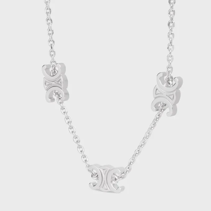 Triomphe Mini Triomphe Bracelet in Brass with Rhodium Finish