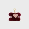 Triomphe Pom-Pom Charm in Shearling and Calfskin