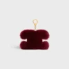 Triomphe Pom-Pom Charm in Shearling and Calfskin