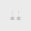 Triomphe Rhinestone Earrings in Brass with Rhodium Finish and Crystals