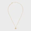 Triomphe Rhinestone Necklace in Brass with Gold Finish and Crystals Triomphe Rhinestone Necklace in Brass with Gold Finish and Crystals