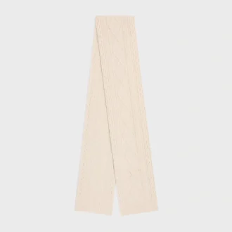 Triomphe Scarf in Aran Cashmere and Wool Triomphe Scarf in Aran Cashmere and Wool