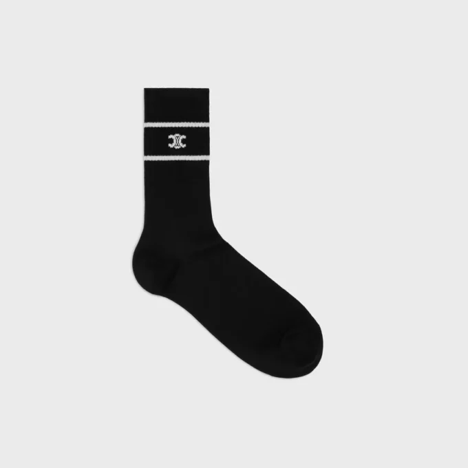 Triomphe Socks in Striped Cotton Triomphe Socks in Striped Cotton