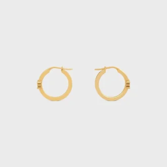 Triomphe Sparkle Hoops in Strass and Brass with Gold Finish Triomphe Sparkle Hoops in Strass and Brass with Gold Finish